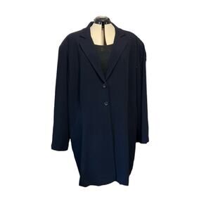 Larry Levine Suits 3-Piece Ensemble Coat Skirt Pant Navy Size 32W New